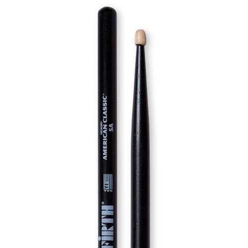 Vic Firth 5A Wood Drumsticks With Black Finish