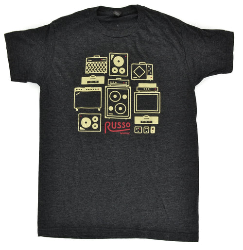 Russo Music 'Amps & Effects' T-Shirt - Heather Graphite