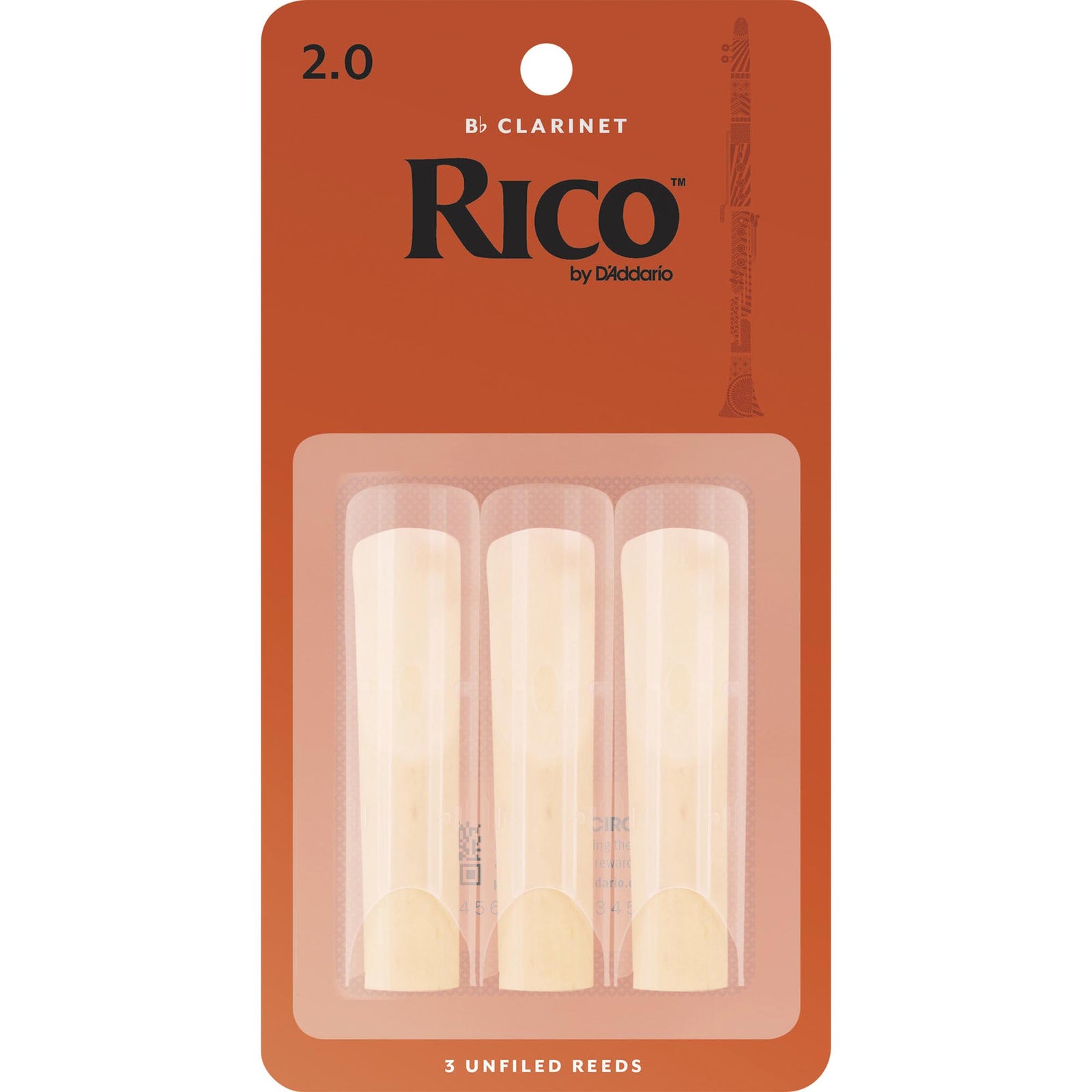 Rico by D'addario Bb Clarinet Reeds (3 Pack)