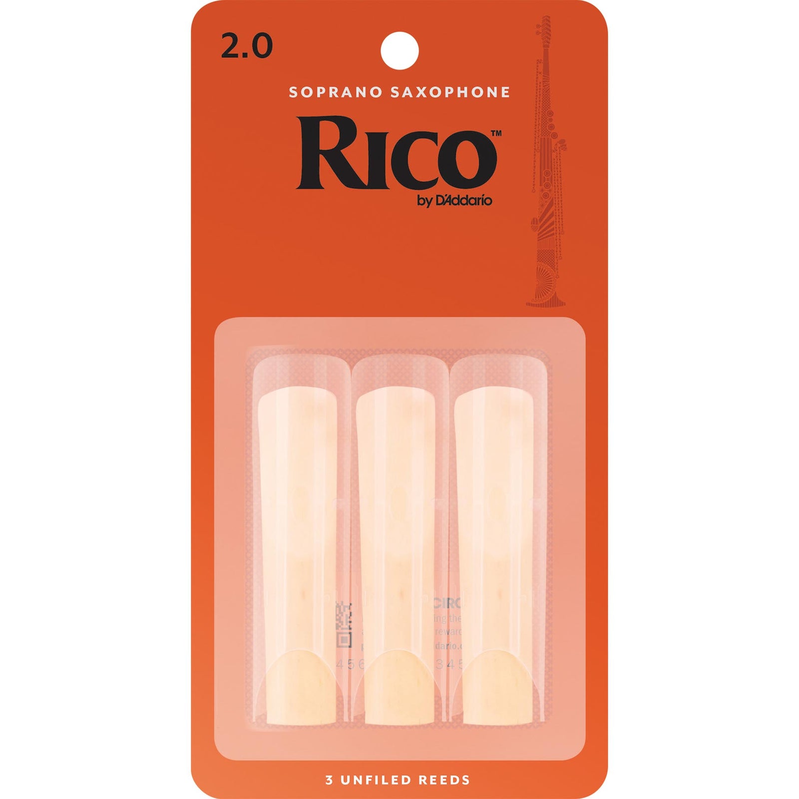 Rico by D'addario Soprano Saxophone Reeds (3 Pack)