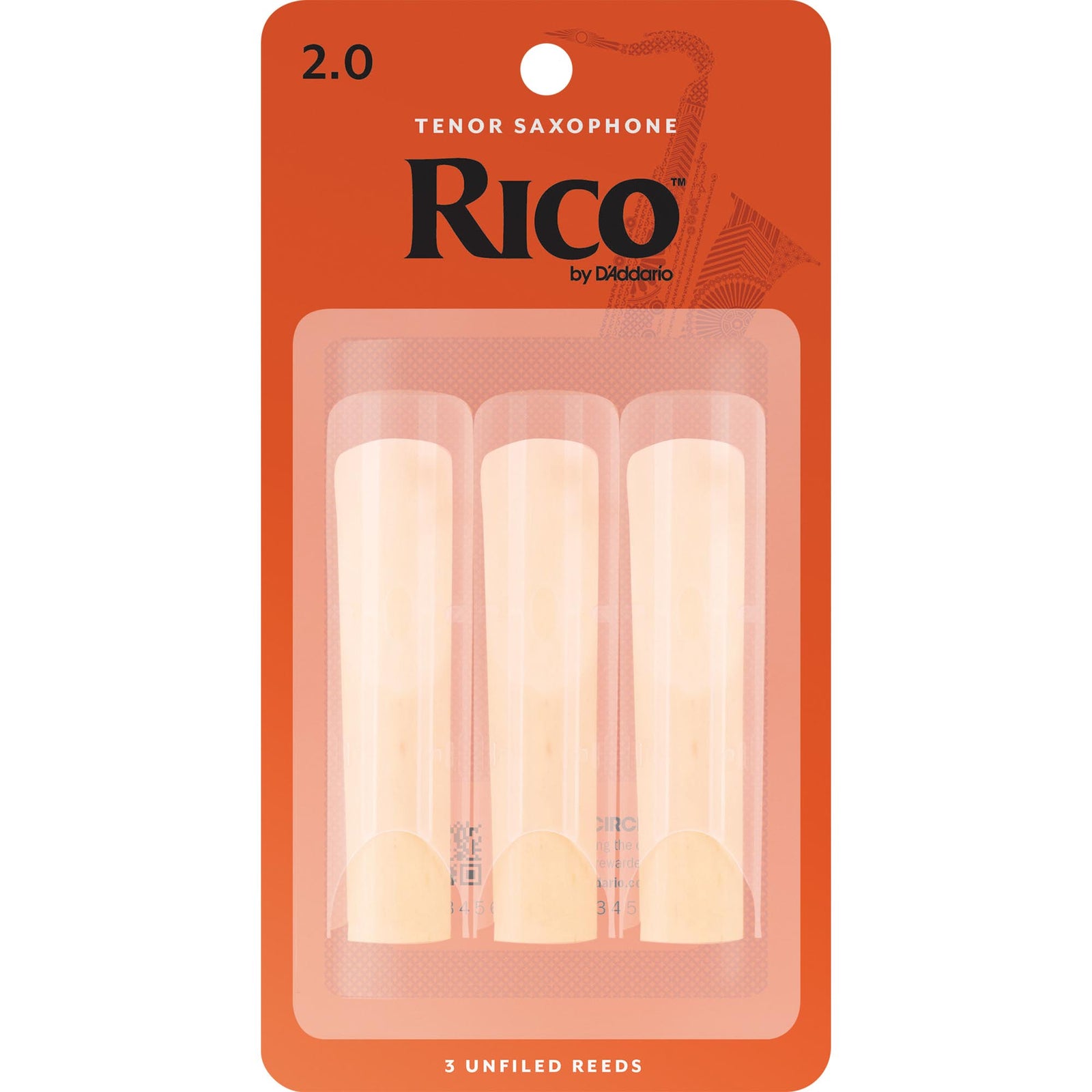 Rico by D'addario Tenor Saxophone Reeds (3 Pack)